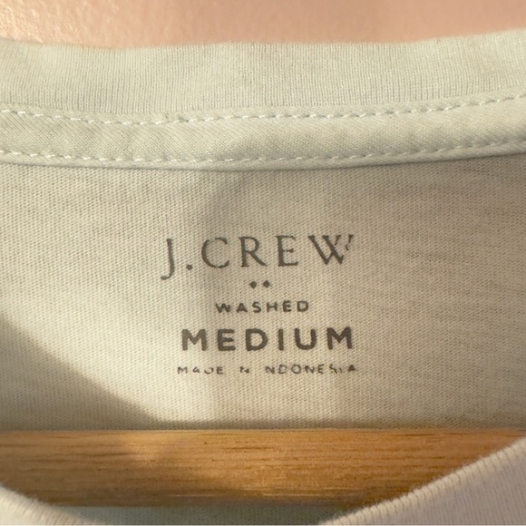 J.Crew Crewneck Shortsleeve Shirt Light Blue Women Size M - Picture 4 of 8